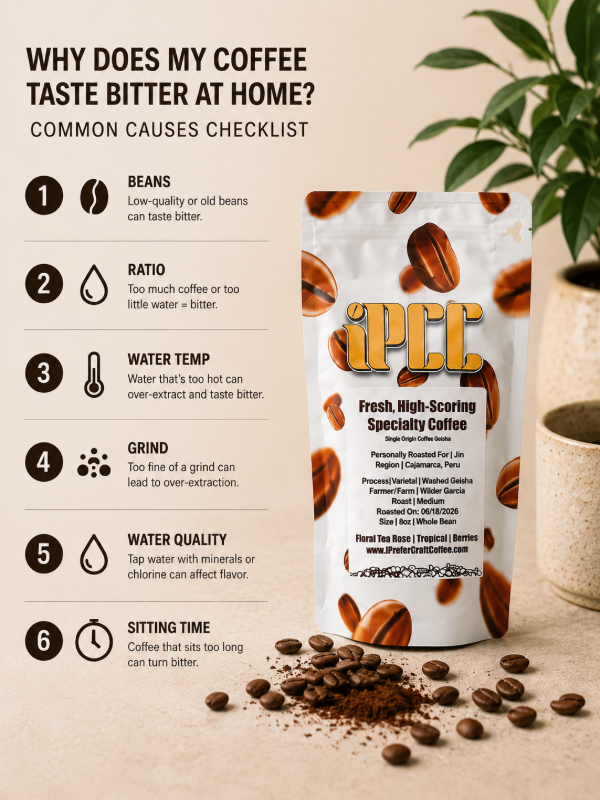Why does my coffee taste bitter at home checklist of common causes