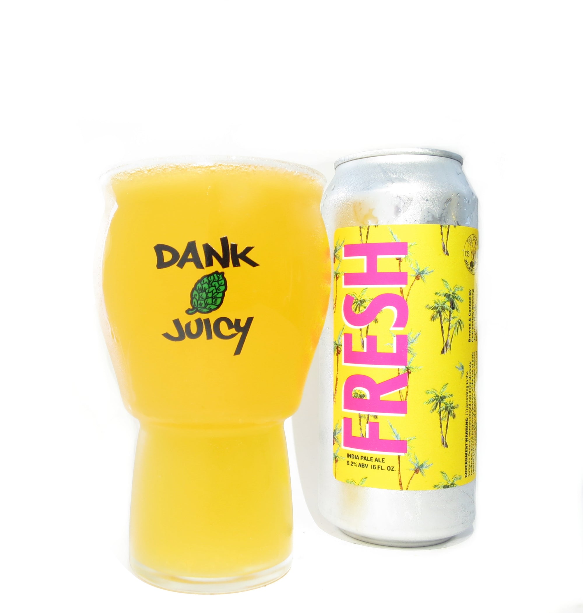 Dank & Juicy Glass For IPA, Glass Beer, Beer Vessels, Civil Society Brewing Company, Fresh IPA